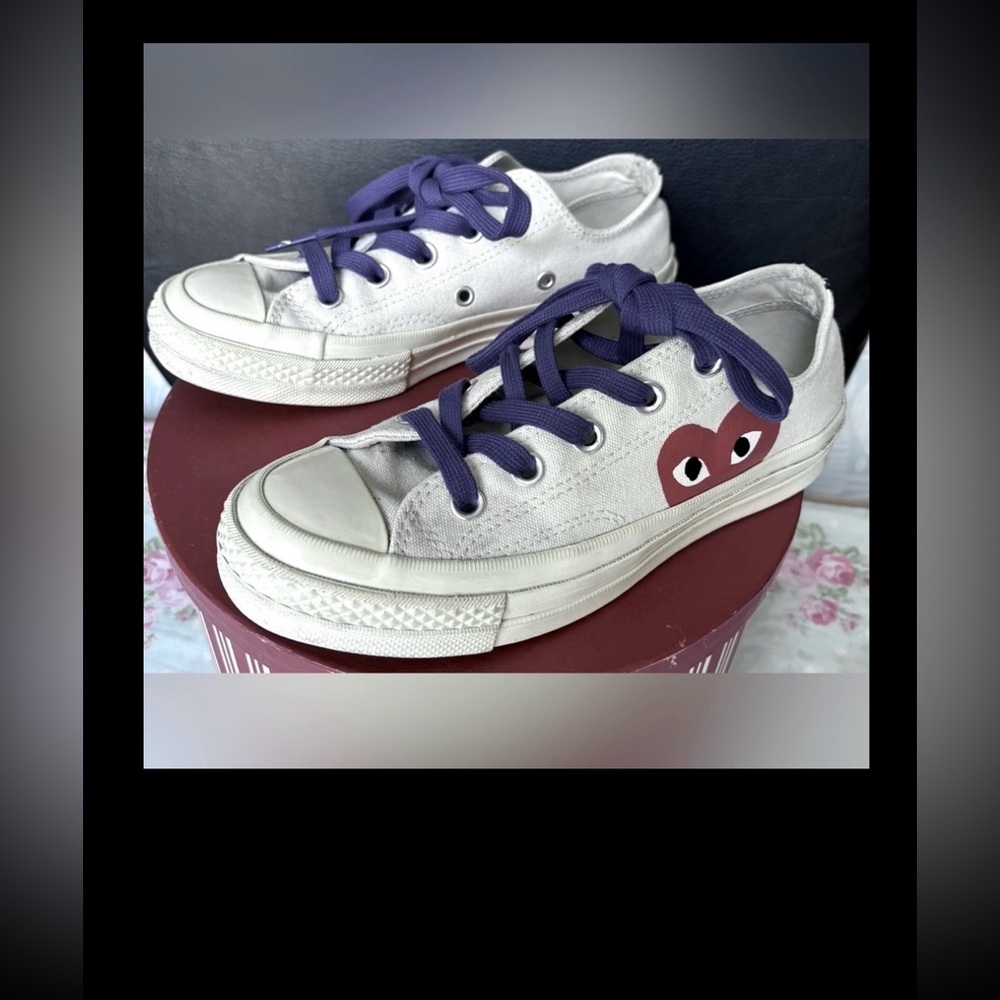 Converse x Comme Des Garçons Sneakers Low Top Style 150207C Milky White Size 5
